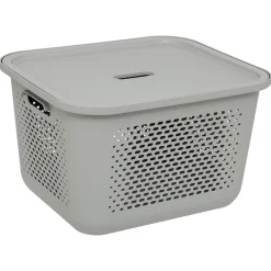 5five Panier avec couvercle 19,6L, Lin