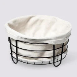 5five Panier en acier 25cm - Beige, Noir