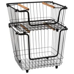 5five Panier en métal empilable, Grand format