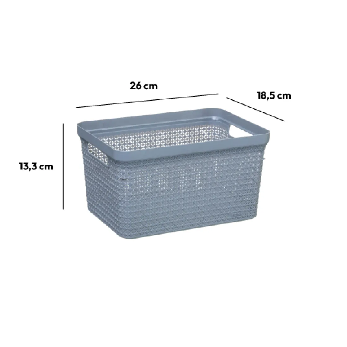 5five Panier en plastique 5L - Gris