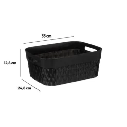 5five Panier en plastique 8,5L - Noir
