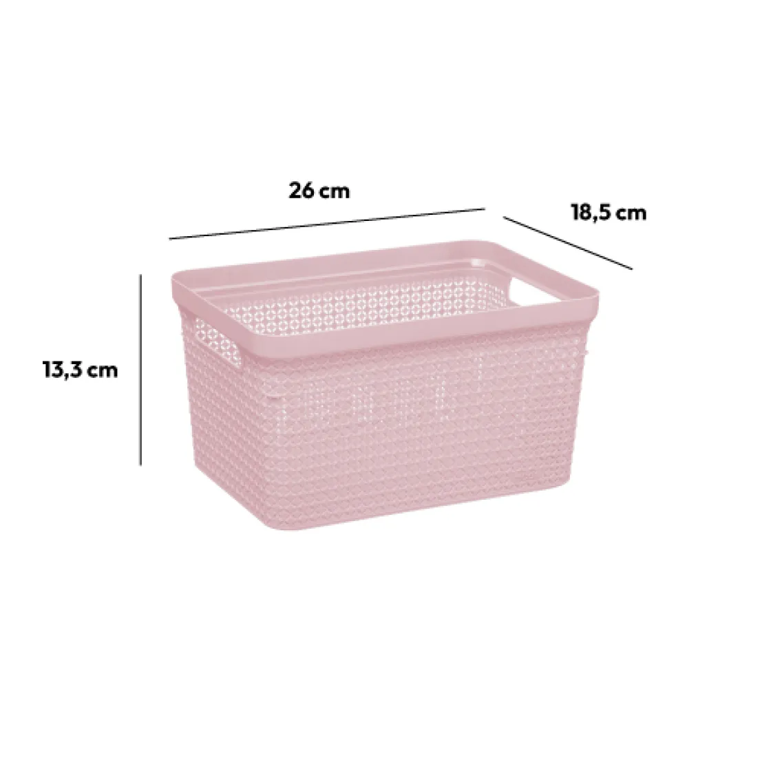 5five Panier en plastique 5L - Rose