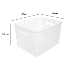 5five Panier en plastique 19L, Blanc