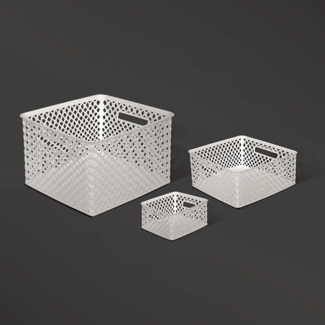 5five Panier en plastique 11L, Blanc