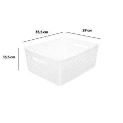 5five Panier en plastique 11L, Blanc