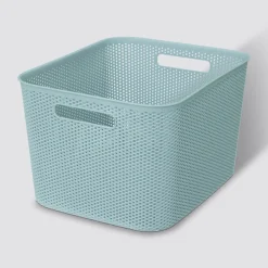 5five Panier en plastique 19L, Bleu artic