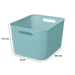 5five Panier en plastique 19L, Bleu artic