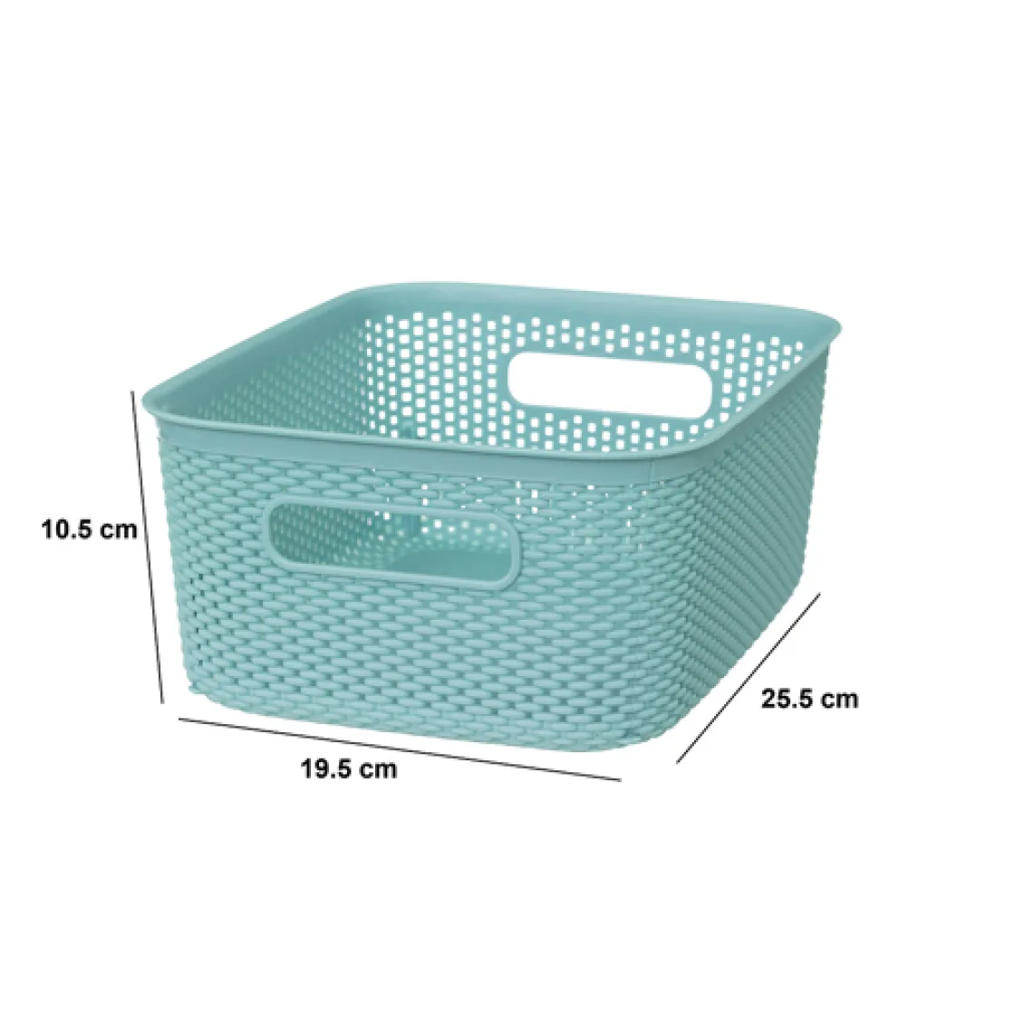 5five Panier en plastique 4L, Bleu artic