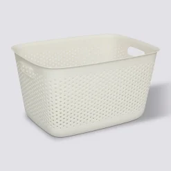 5five Panier en plastique 17L, Crème