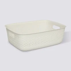 5five Panier en plastique 10L, Crème