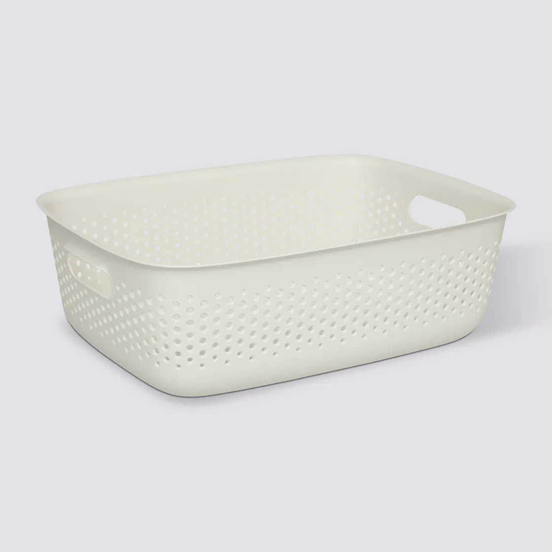 5five Panier en plastique 10L, Crème