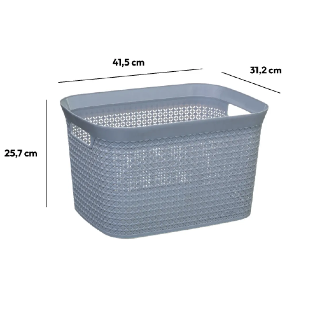 5five Panier en plastique 25L, Gris
