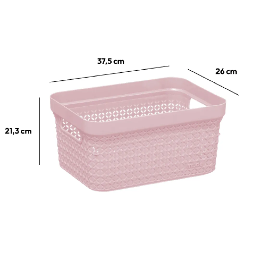 5five Panier en plastique 17L, Gris