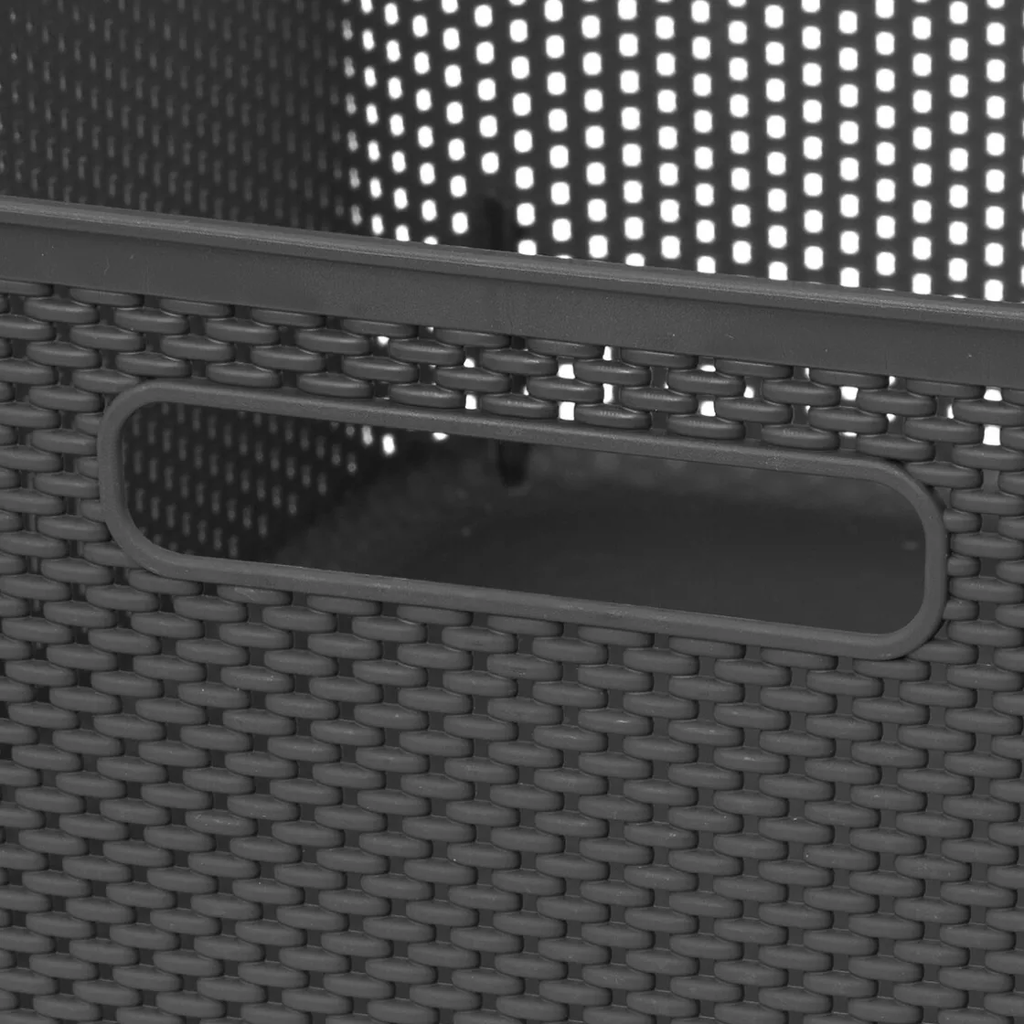 5five Panier en plastique 11L, Gris anthracite