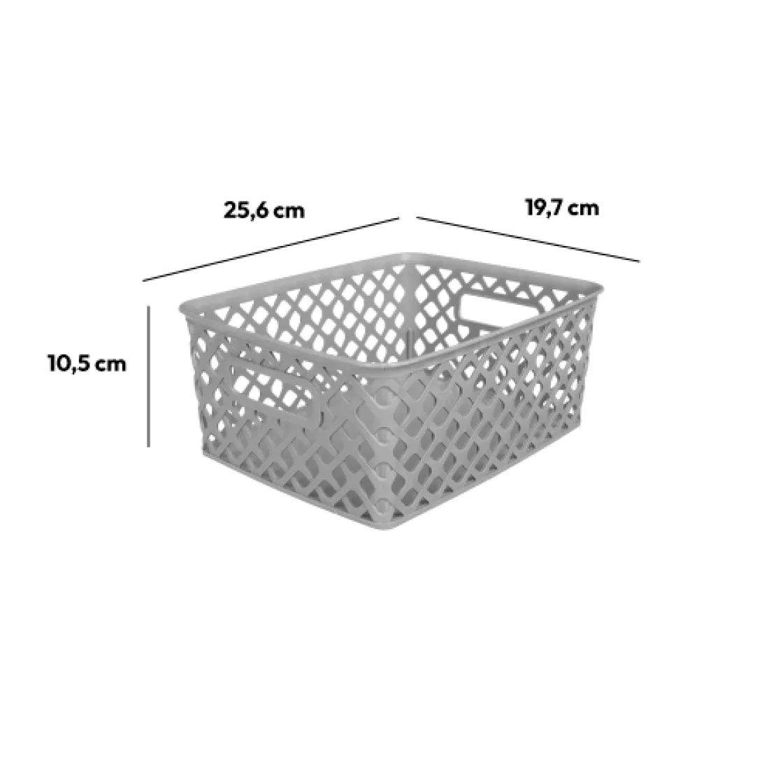 5five Panier en plastique 4L, Gris