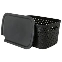 5five Panier en plastique 6,7L, Noir