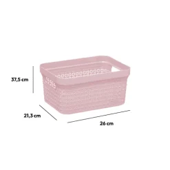 5five Panier en plastique 17L, Rose