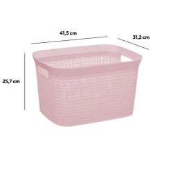5five Panier en plastique 25L, Rose