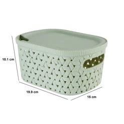 5five Panier en plastique 2,3L, Sauge