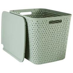 5five Panier en plastique 28L, Sauge