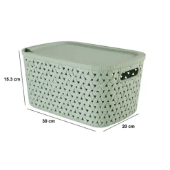 5five Panier en plastique 6,7L, Sauge
