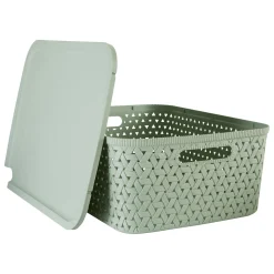 5five Panier en plastique 15L, Sauge