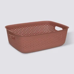 5five Panier en plastique 10L, Sienne