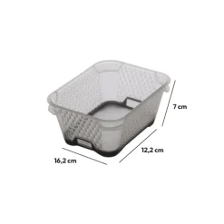 5five Panier en plastique 1,3L -Taupe