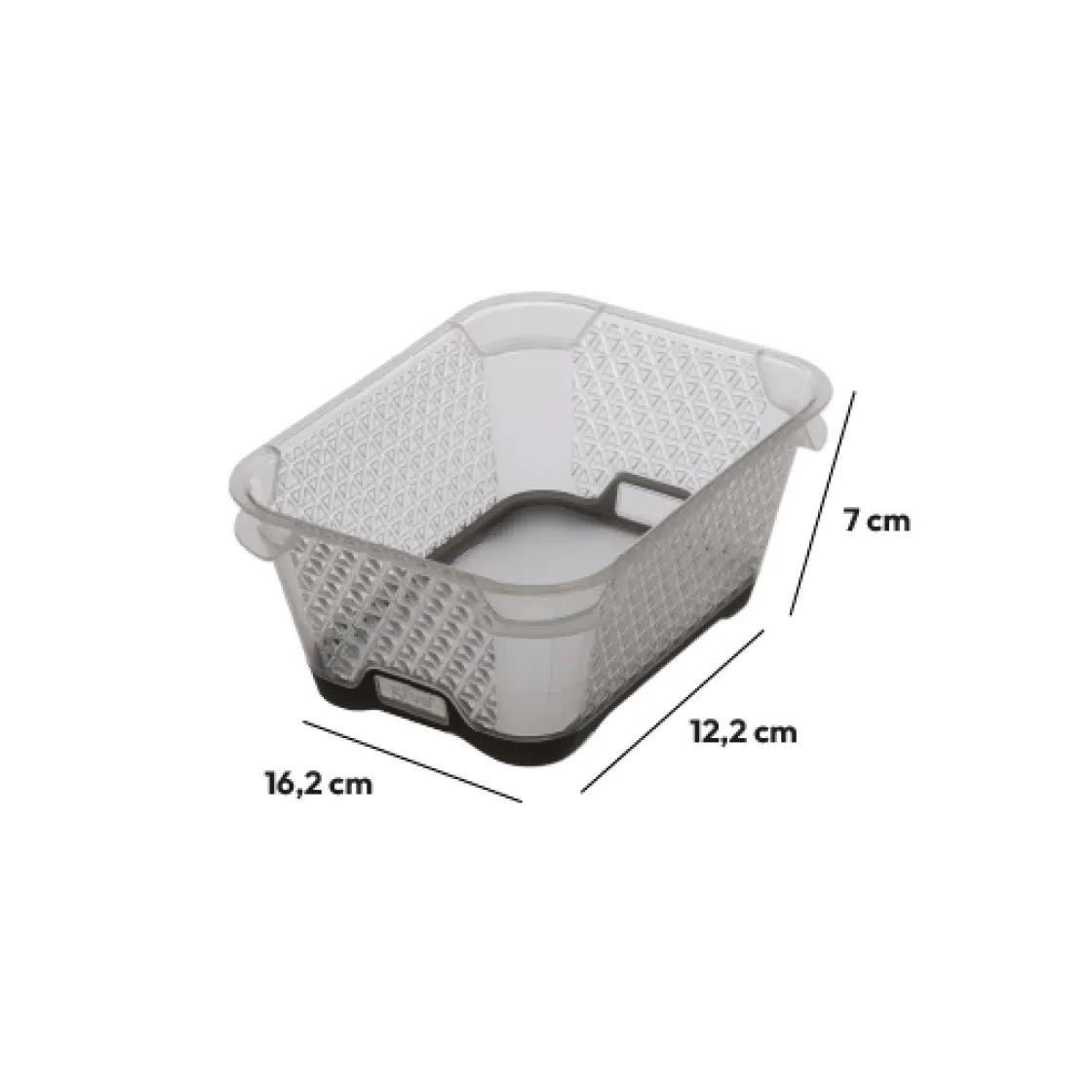 5five Panier en plastique 1,3L -Taupe