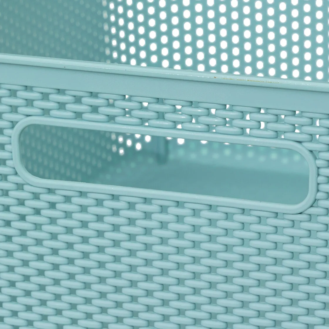 5five Panier en platique 11L, Bleu artic