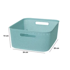 5five Panier en platique 11L, Bleu artic