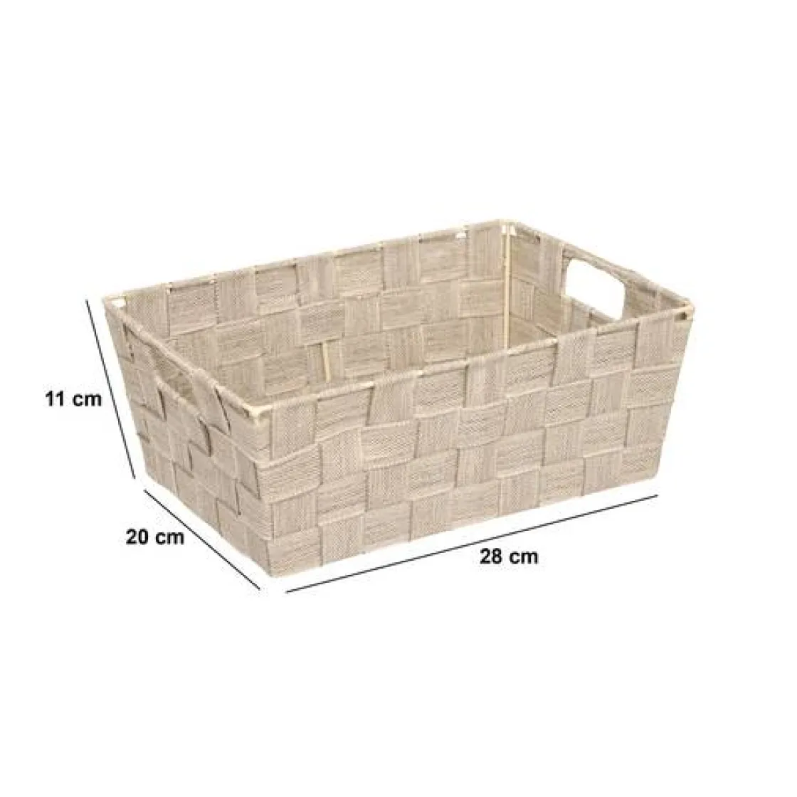 5five Panier, l.28 cm, Beige