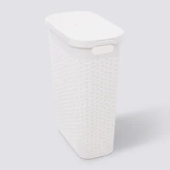 5five Panier linge 40L, Blanc