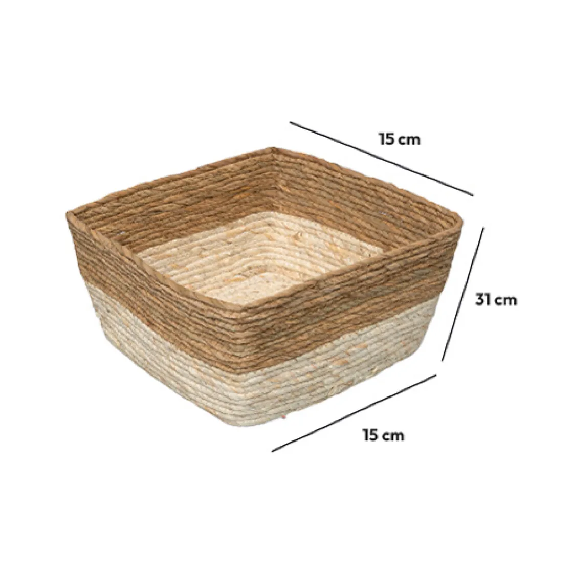 5five Panier paille 31x15 cm, Naturel