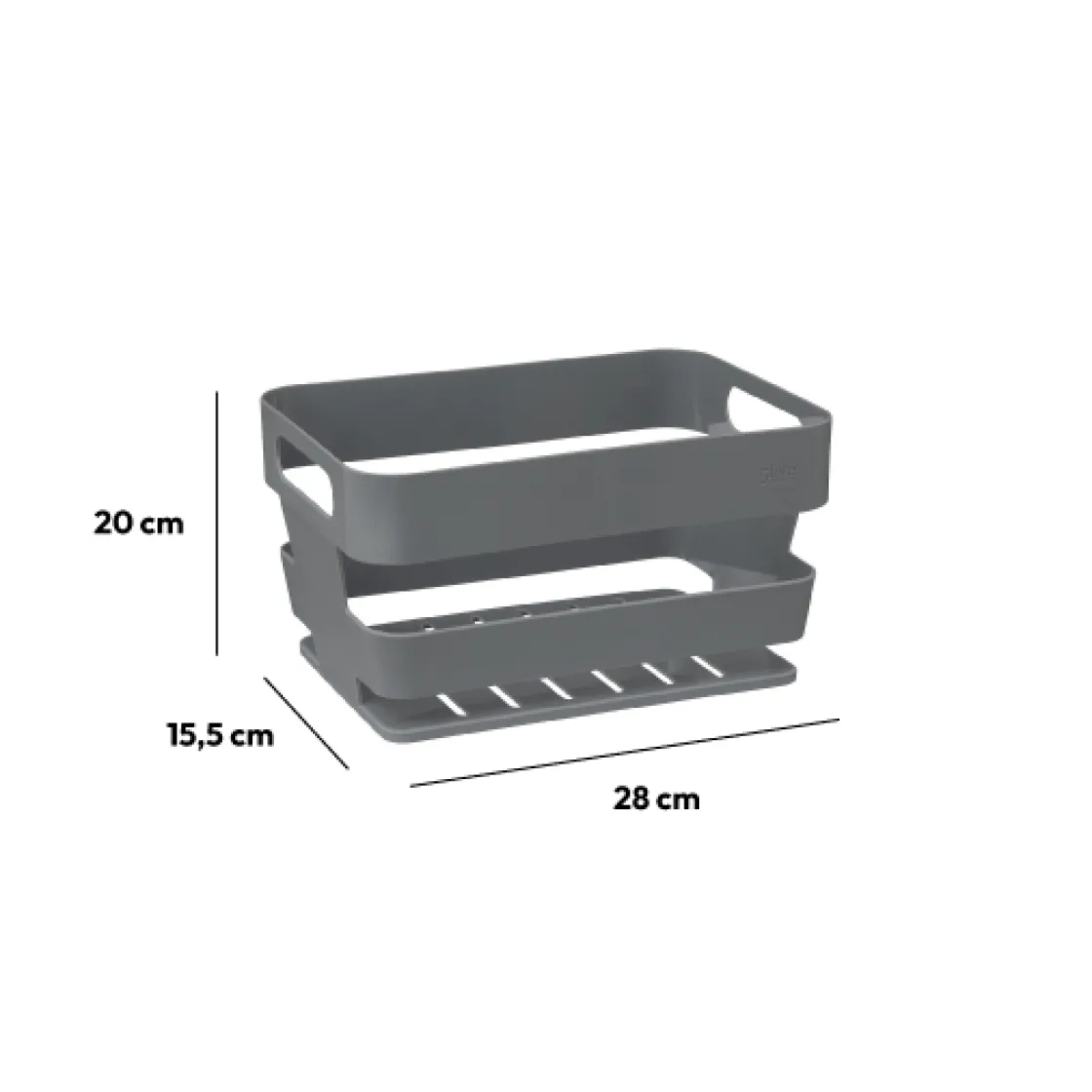 5five Panier plastique, Gris