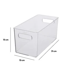 5five Panier plastique 15x31 cm, Transparent