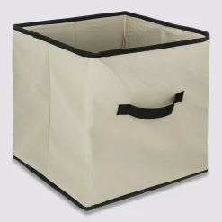 5five Panier tissu lanière 31x31 cm, Beige