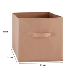 5five Panier tissu lanière 31x31 cm, Rose blush