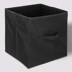 5five Panier tissu lanière 31x31 cm, Noir