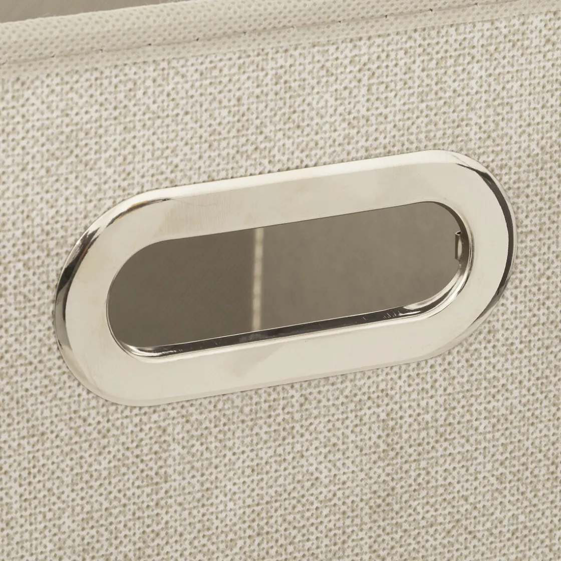 5five Panier tissu 31x31 cm, Beige chiné