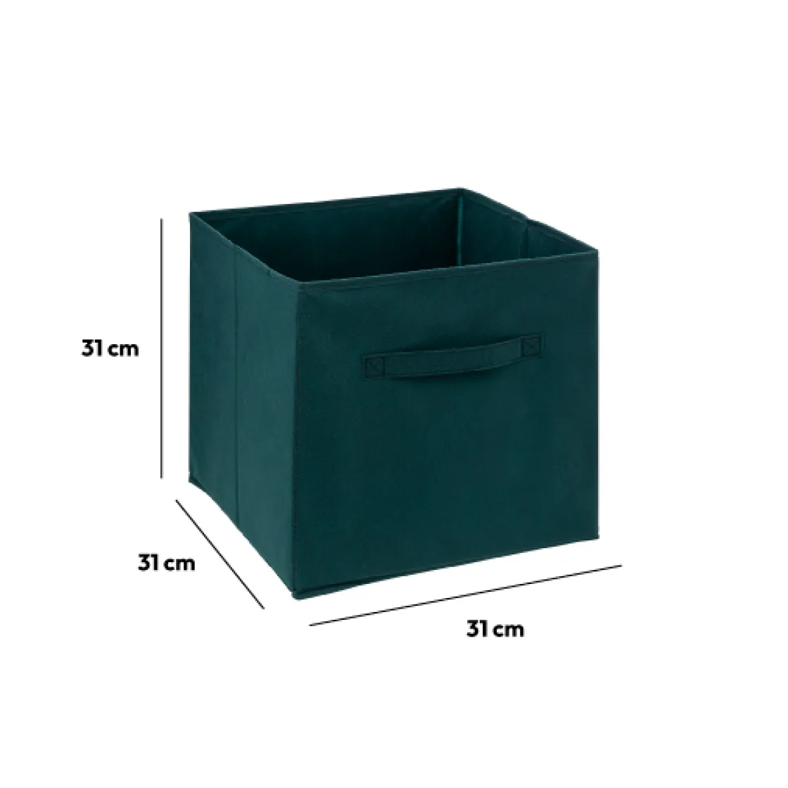 5five Panier tissu 31x31 cm, Bleu pétrole