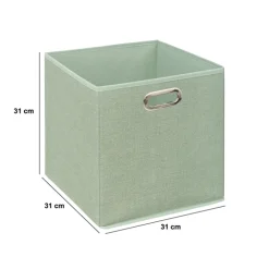 5five Panier tissu 31x31 cm, Bleu pétrole