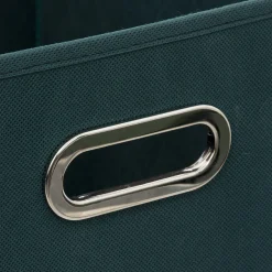 5five Panier tissu 31x31 cm, Bleu pétrole