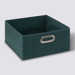 5five Panier tissu 31x15 cm, Bleu pétrole