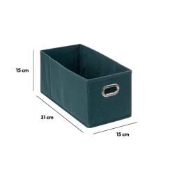 5five Panier tissu 15x31 cm, Bleu pétrole