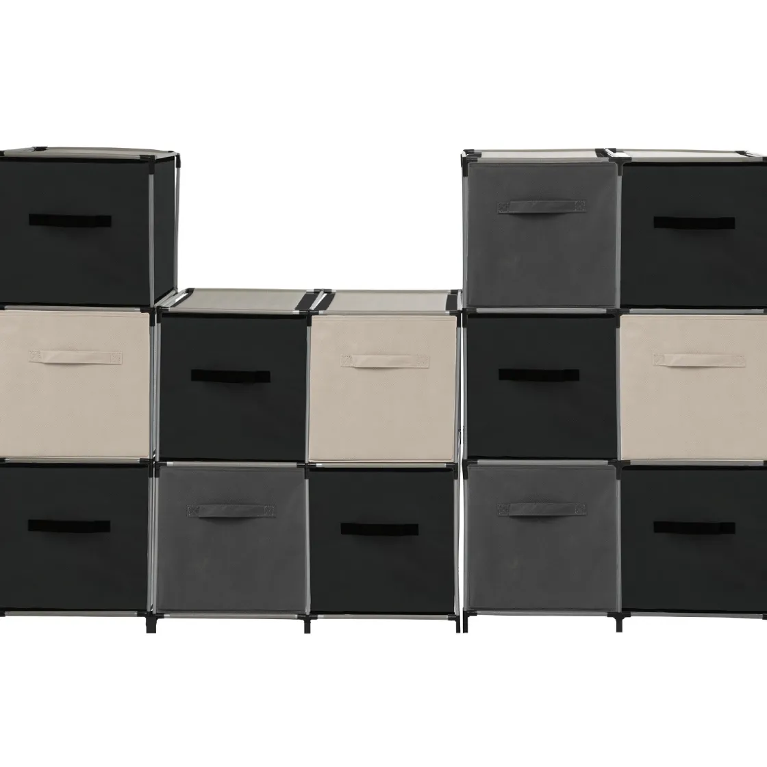 5five Panier tissu 31x31 cm, Gris anthracite