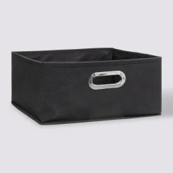 5five Panier tissu 31x15 cm, Gris anthracite