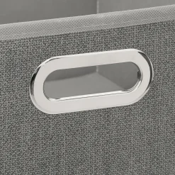 5five Panier tissu 31x15 cm, Gris clair chiné