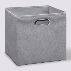 5five Panier tissu 31x31 cm, Gris clair chiné