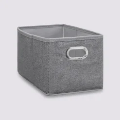 5five Panier tissu 15x31 cm, Gris clair chiné